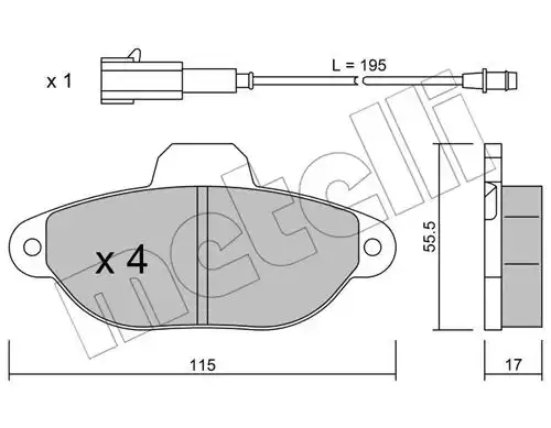 накладки METELLI 22-0159-2