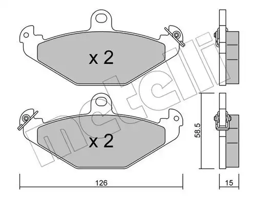 накладки METELLI 22-0165-0