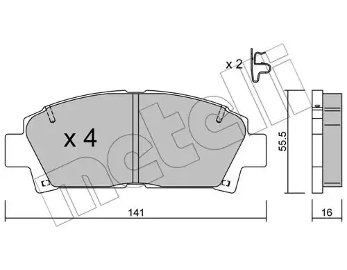 накладки METELLI 22-0166-0