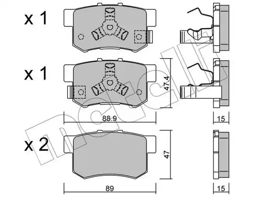 накладки METELLI 22-0173-1