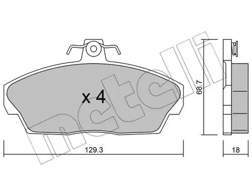 накладки METELLI 22-0174-1