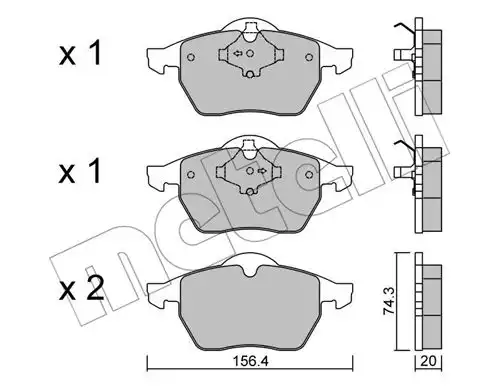 накладки METELLI 22-0181-1