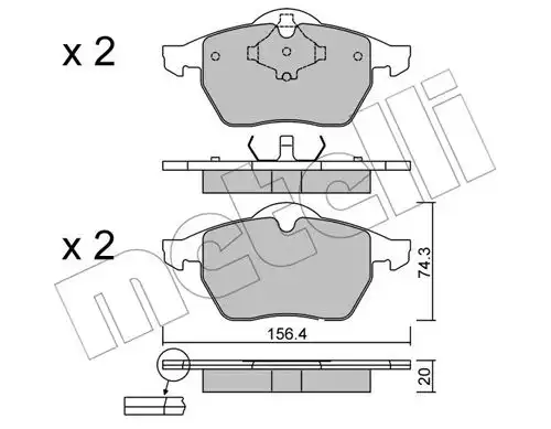 накладки METELLI 22-0181-2