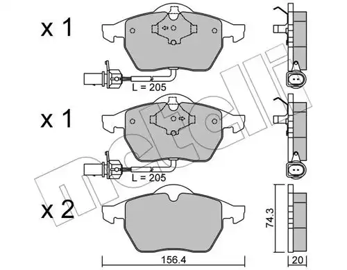 накладки METELLI 22-0181-3