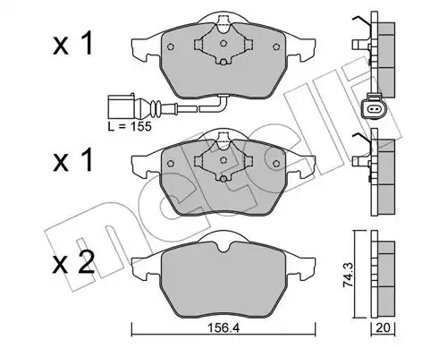 накладки METELLI 22-0181-4