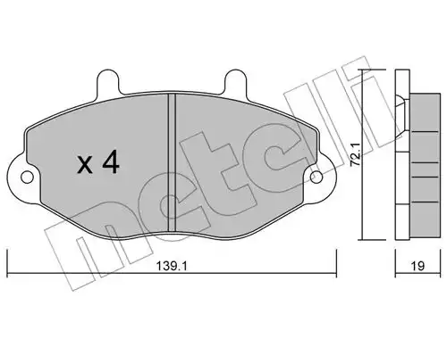 накладки METELLI 22-0195-0