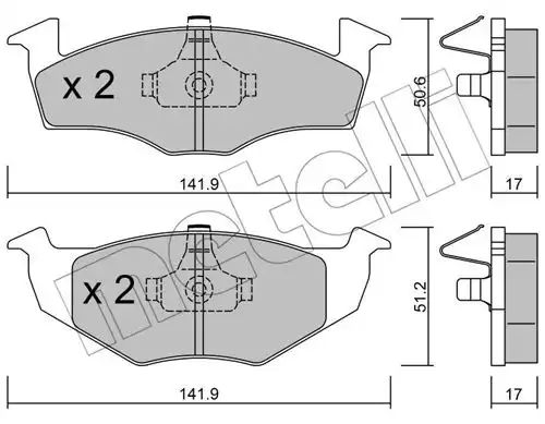 накладки METELLI 22-0206-0