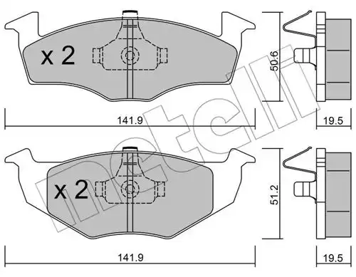 накладки METELLI 22-0206-1