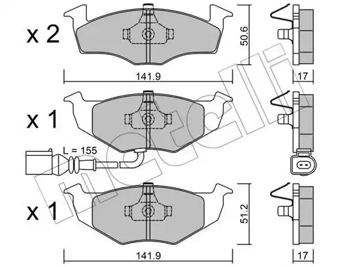 накладки METELLI 22-0206-3