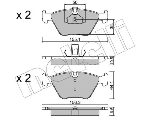 накладки METELLI 22-0207-0