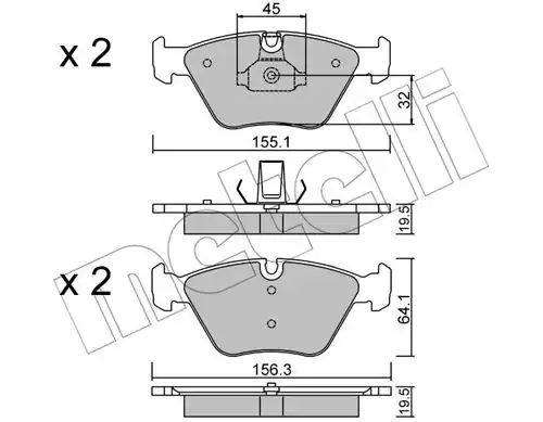 накладки METELLI 22-0207-3