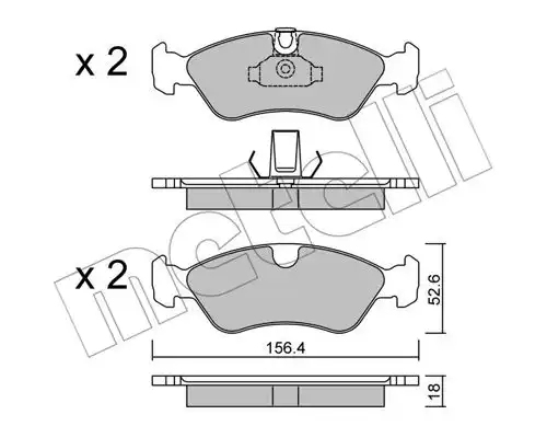 накладки METELLI 22-0208-0