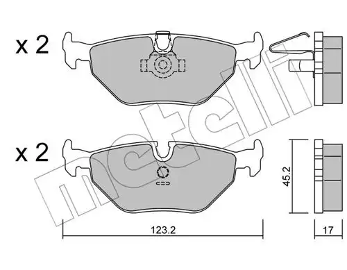 накладки METELLI 22-0210-0