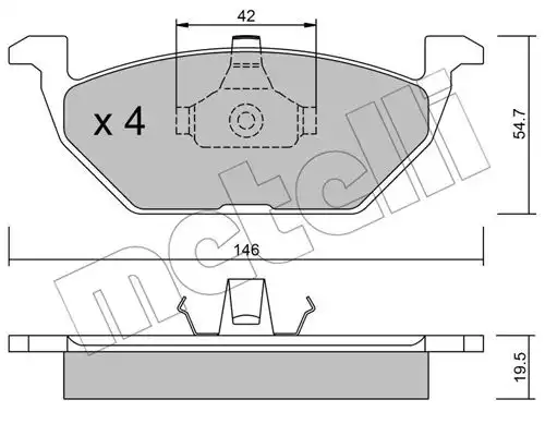 накладки METELLI 22-0211-0