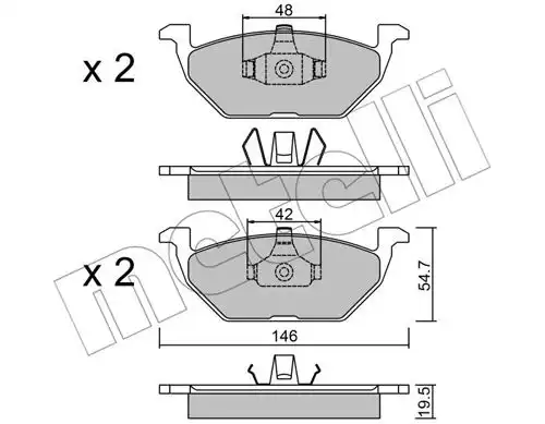 накладки METELLI 22-0211-1