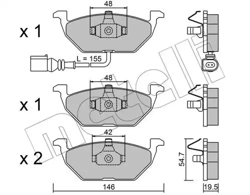 накладки METELLI 22-0211-2