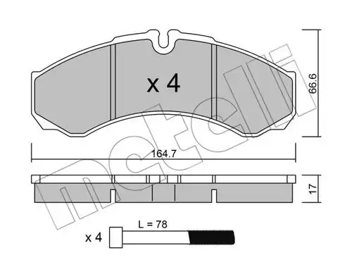 накладки METELLI 22-0212-3