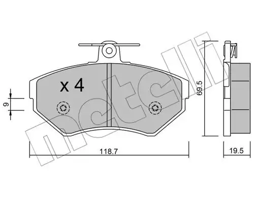 накладки METELLI 22-0215-0