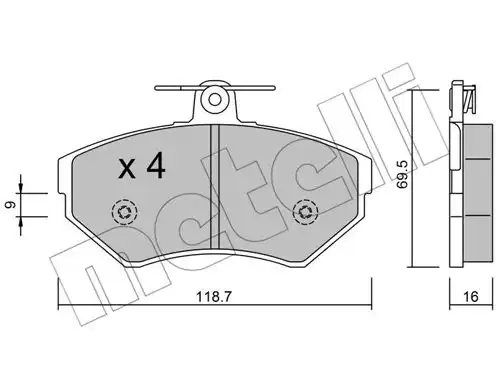 накладки METELLI 22-0215-1