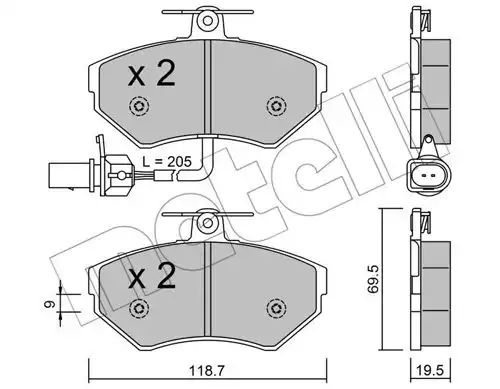 накладки METELLI 22-0215-2