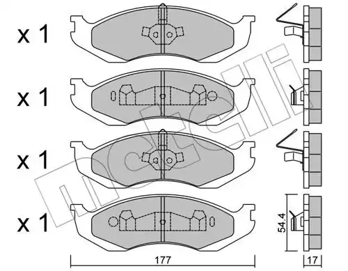 накладки METELLI 22-0218-0