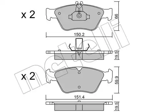 накладки METELLI 22-0219-0