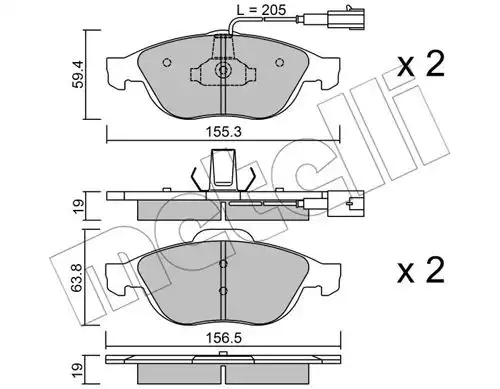 накладки METELLI 22-0220-0