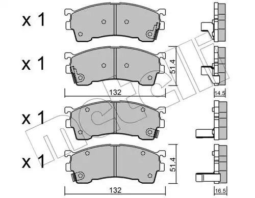 накладки METELLI 22-0223-0