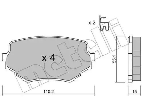 накладки METELLI 22-0249-0