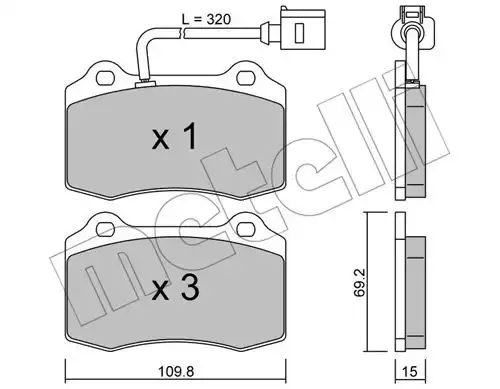 накладки METELLI 22-0251-4