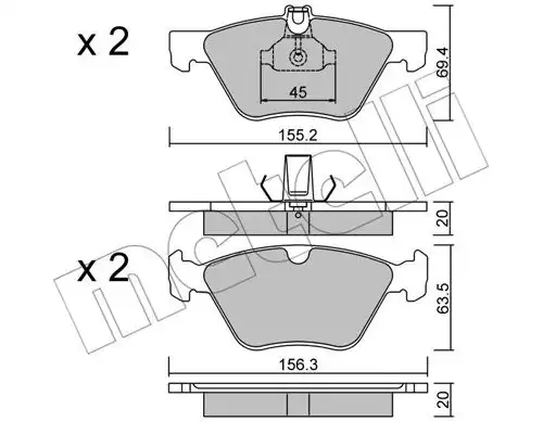 накладки METELLI 22-0252-0