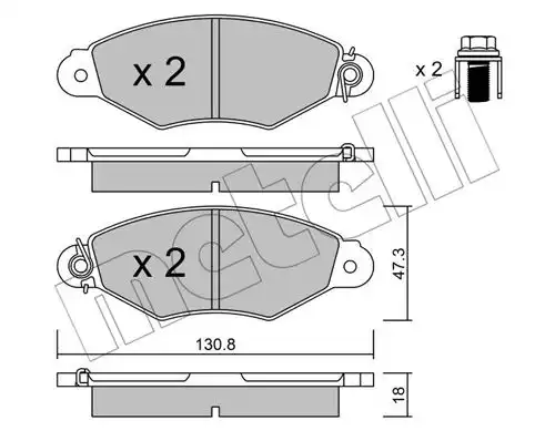 накладки METELLI 22-0253-0