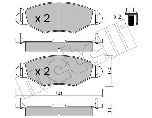 накладки METELLI 22-0254-0