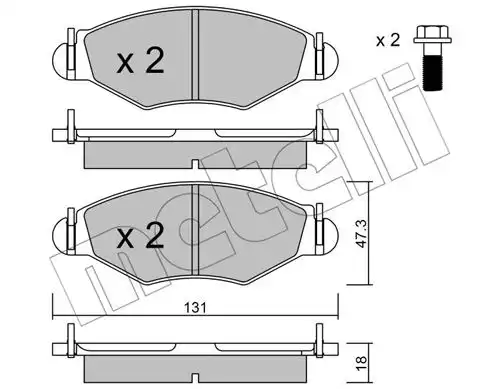 накладки METELLI 22-0254-1