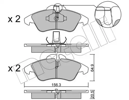 накладки METELLI 22-0256-0