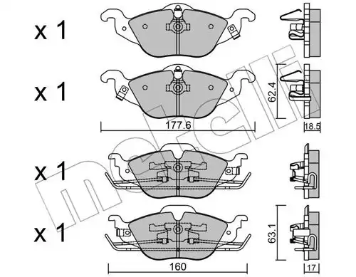 накладки METELLI 22-0257-0