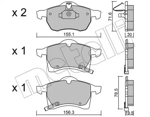 накладки METELLI 22-0258-0