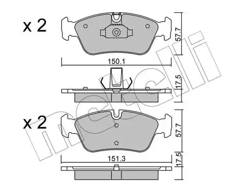 накладки METELLI 22-0260-0