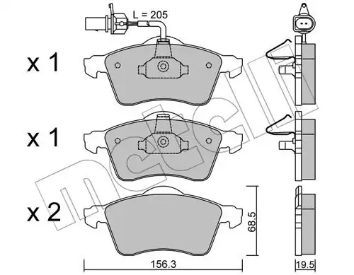 накладки METELLI 22-0263-1