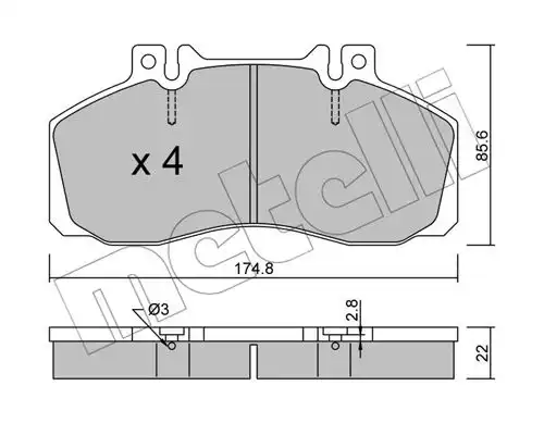 накладки METELLI 22-0267-0