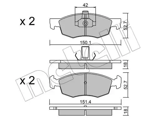 накладки METELLI 22-0274-2