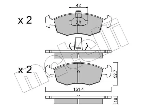 накладки METELLI 22-0274-3