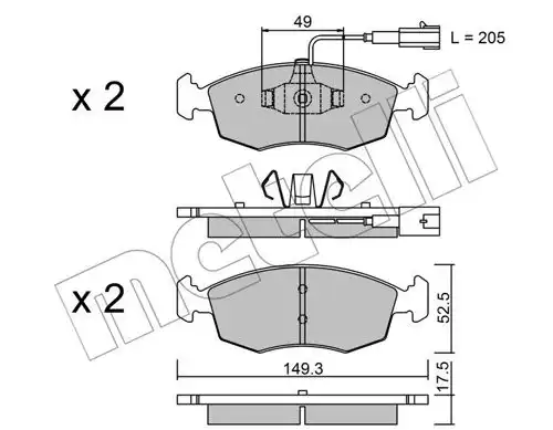 накладки METELLI 22-0274-4