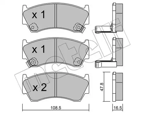 накладки METELLI 22-0277-0