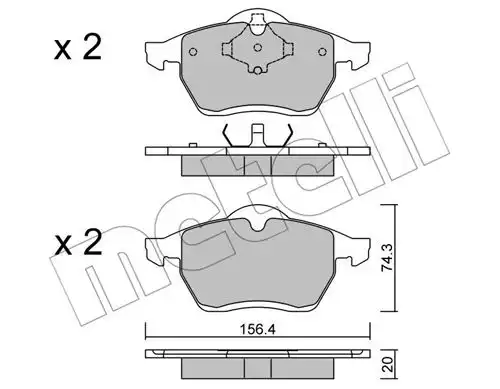 накладки METELLI 22-0279-0