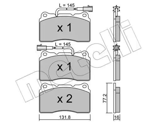 накладки METELLI 22-0288-0