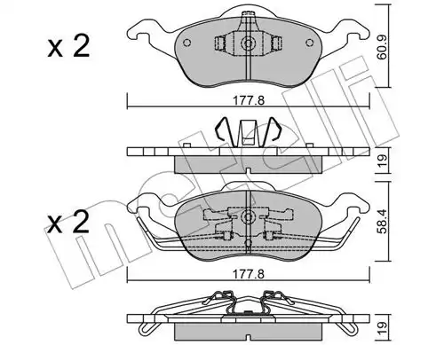 накладки METELLI 22-0291-0