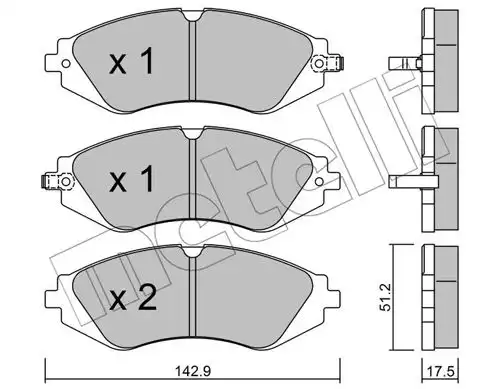 накладки METELLI 22-0294-0