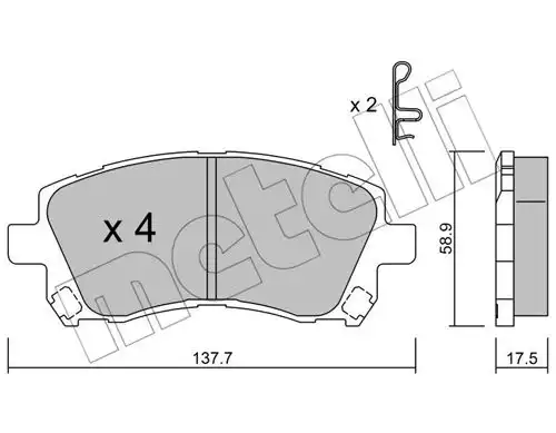 накладки METELLI 22-0296-0