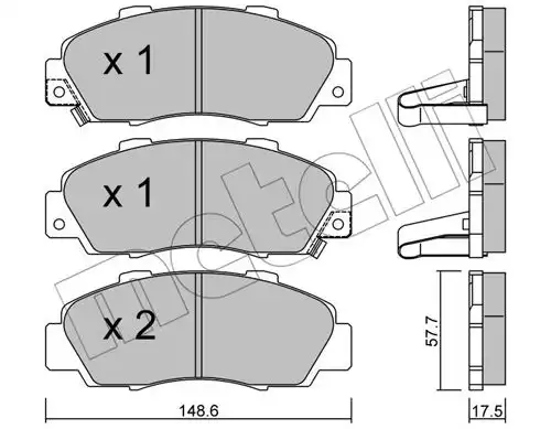 накладки METELLI 22-0298-0